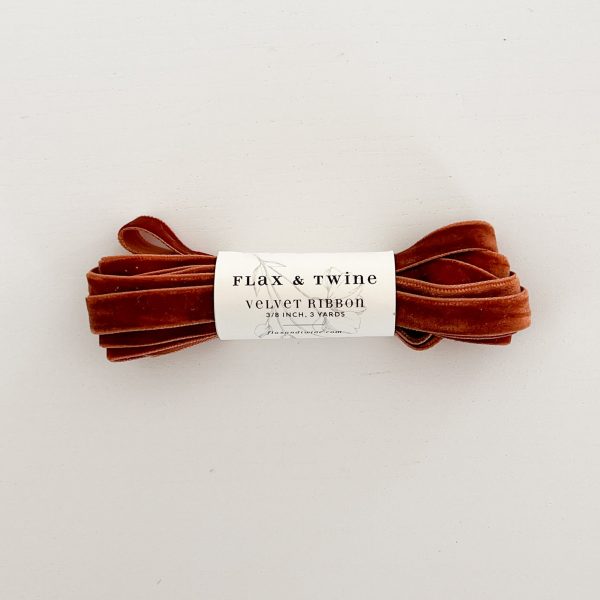 Flax & Twine 3 8  Velvet Ribbon Supply - Image 5