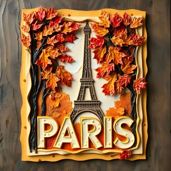Paris autumn poster Online Hot Sale